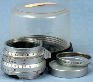 Leica 35mm Summaron F2 8 M2 M4 Chrome M Lens Case Clean Nice