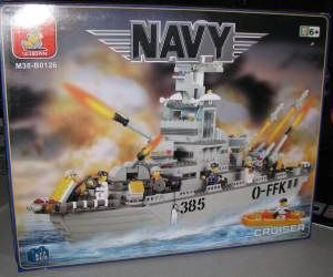 Lego Building Blocks Navy Battleship Cruiser 577 PC Set New Legos