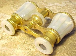Antique Lemaire Mother of Pearl Binoculars Opera Glasses as Is