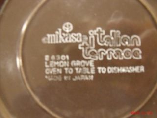 of Two Mikasa Italian Terrace Lemon Grove 10 3 4 Dinner Plates