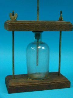 Antique Leyden Leiden Jar Glass Scientific Radio Lab