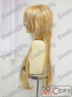 Long Golden Blonde Layer Straight Wavy Ponyail Vocaloid Len