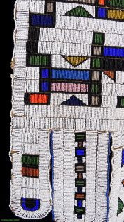 Ndebele Beaded Apron Jocolo South African Old Museum Exhibit