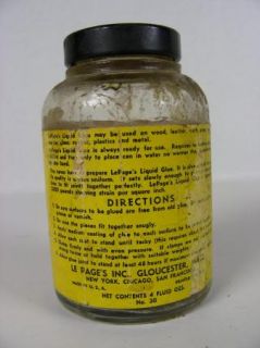 Vintage Lepages Strength Liquid Glue 4 oz Bottle
