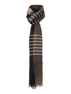 Armani Jeans Jacquard logo square scarf with tassels   