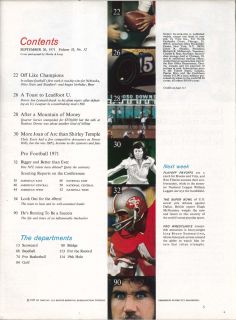 Sports Illustrated Joe Leonard Chris Evert 49ers Tim Rossovich 9 20