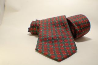 TM Lewin Tie Green Red Superb Quality