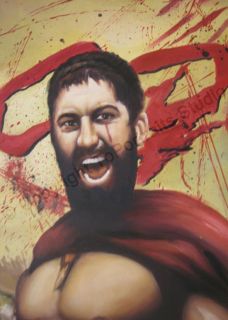 Original Oil Painting of King Leonidas 300 Movie Poster