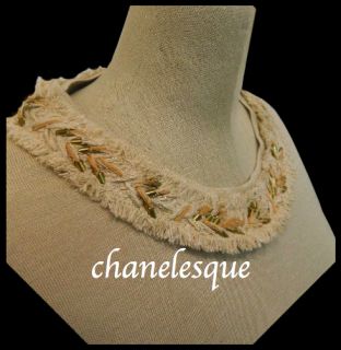Chanel 10P Wheat Beige Lesage Fringe Dress 40