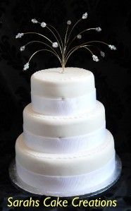 Stunning AB Fountain Cake Topper Wedding Birthday Anniverary