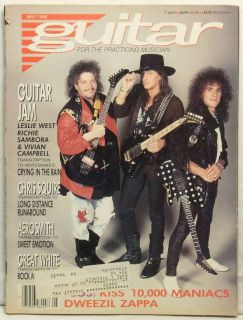 Guitar Magazine Leslie West Richie Sambora Vivian Campbell Aerosmith