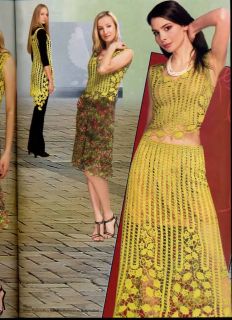 Stylish Crochet Patterns Dress Cardigan Shawl Hairpin Lace Book Duplet