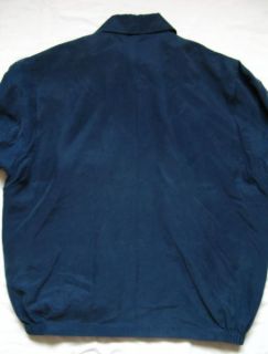 Bobby Chan Golf Blue 100 Silk M Jacket Coat Lightweight Zip Up