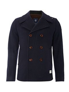 G Star Wool double buttoned coat Blue   