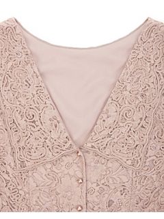 Ted Baker Aliana lace detail button back dress Cream   House of Fraser