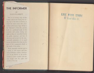 1925 THE INFORMER   LIAM OFLAHERTY 1ST/FIRST EDITION IRISH GANGSTERS