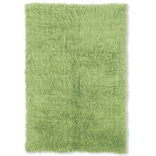 Flokati Wool Rug Lime Green 2 3x4 3 from Brookstone