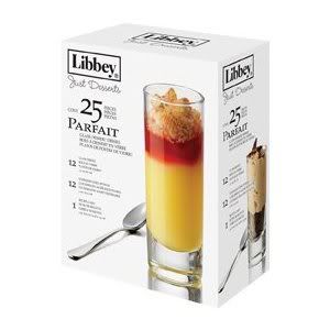Libbey 12 2 5 oz Cordial Parfait Glasses Spoons 25pc