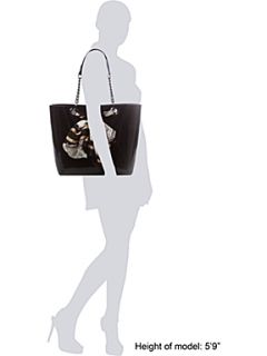 DKNY Patent large shopper bag with scarf   House of Fraser