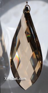 inch potato chip twist golden teak colored crystal prism comes to