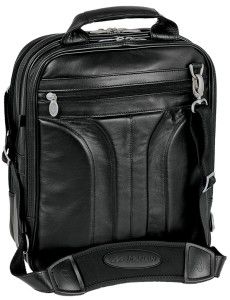 McKlein Lincoln Park Black Napa Leather Laptop Backpack