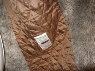 Vintage Bonders Calendar Cloth Faux Fur Lined Coat with Hood