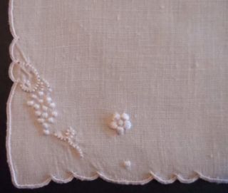 MADEIRA Hand Embroidered Pink Linen Cocktail Napkins 8x5 Grapes