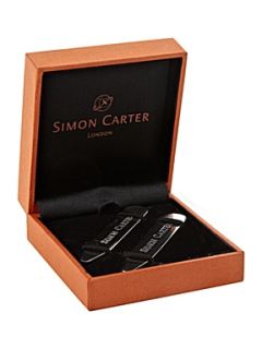 Simon Carter Logo collar stiffeners Silver   