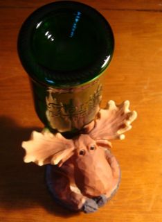 Moose Wine or Liquor Bottle Holder Rustic Log Cabin Lodge Home Kitchen
