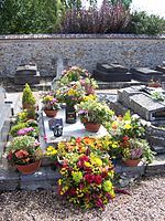 Grave of Romy Schneider in Boissy sans Avoir (Yvelines, France)
