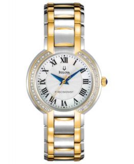 Bulova Watch, Womens Diamond (3/10 ct. t.w.) Two Tone Stainless Steel