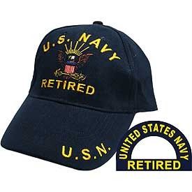 United States Navy Retired Blue Hat Cap USN