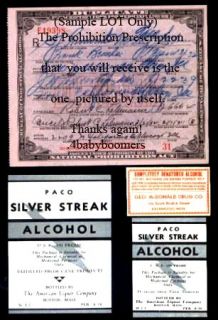 1929 Happy New Year Prohibition Liquor Prescription