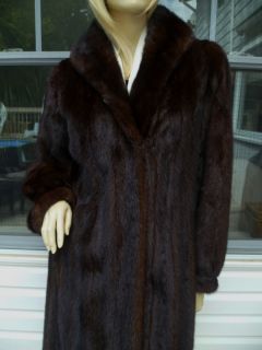 Women Beautiful Natural Female Mink Fur Coat Sz 8 10