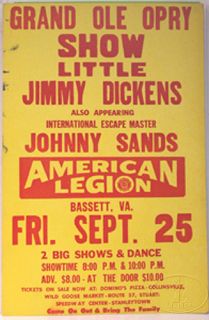 description original boxing style poster for little jimmy dickens 1992