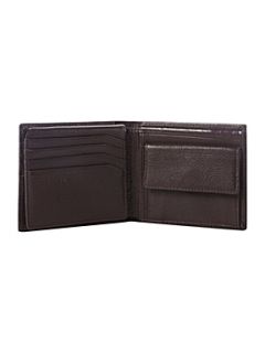 Ted Baker Logo stud wallet with coin pocket Chocolate   