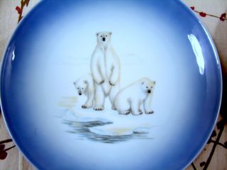 Copenhagen Alaska Polar Bear/Huskies Denmark Plates Little Switzerland
