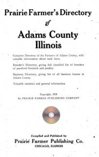 Adams Co Illinois Quincy IL Directory Genealogy History