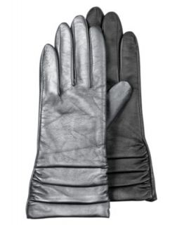 Charter Club Gloves, Cashmere Lined Ruched Leather Gloves