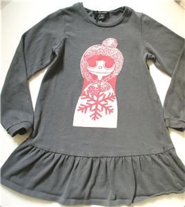 Little Marc Jacobs Gray Miss Marc Snowflake Dress Girls Size 6 A
