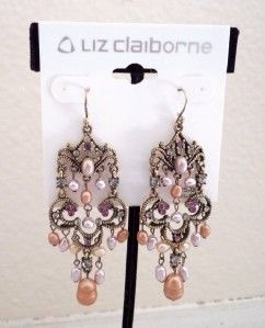 Designer Liz Claiborne Stunning Earrings New