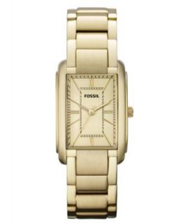 Fossil Watch, Womens Adele Gold Tone Stainless Steel Bracelet 23x33mm