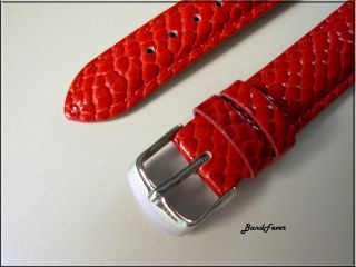 RED PYTHON WATCH BAND,STRAP FITS MICHELE,INVICTA,LITTLE MARCEL LM09WTC