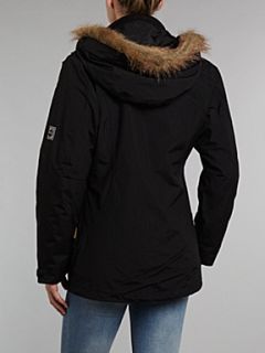 Jack Wolfskin Savage rose jacket with faux fur hood Black   