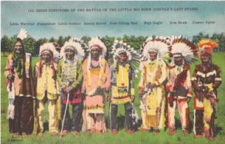 Post Card Sioux Survivors Battle Little Big Horn Custer Last Stand