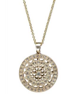 Effy Collection Diamond Necklace, 14k Gold Diamond Round Pendant (1/4