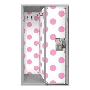 Locker Lookz Pink Polka Dots Locker Wallpaper White Back to School