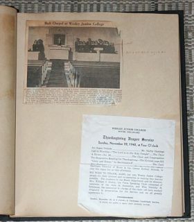 1943 43 Wesley College Scrapbook Perkins Dover Del
