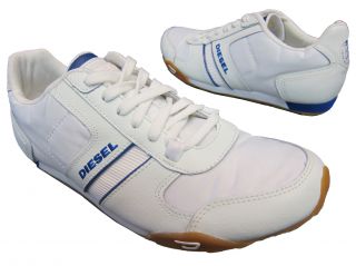 Diesel Mens Loop White Mazarine Blue Casual Fashion Sneakers Lace