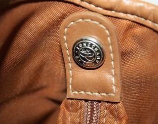 Auth Longchamp Paris Tote Cognac Leather Shoulder Hand Bag Vtg Roseau
